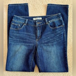 Chico’s Platinum Signature Denim Jeans Dark Wash Straight Leg Size 6 / 0.5